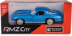 Modello in metallo RMZ City Chevrolet Corvette Stingray Split Window 1963 1:35 blu