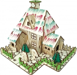 Puzzle 3D in legno capanna della strega WOODCRAFT