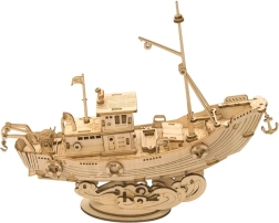 Puzzle 3D in legno Barca da pesca