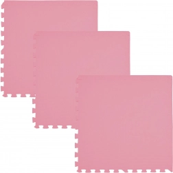Tappetino da pavimento in schiuma Humbi 180 × 60, grandi puzzle impermeabili, 3 pezzi, rosa