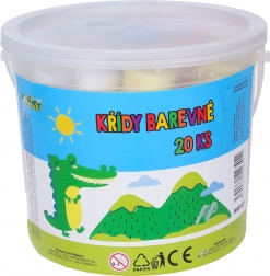 Gessetti rotondi da marciapiede 20 pz in secchiello