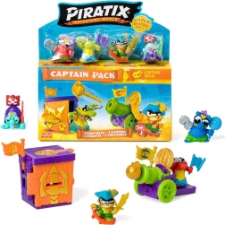 PIRATIX Adventure World Golden Treasure set del capitano – 4 mini figure e accessori