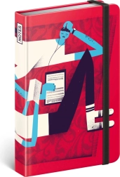 Taccuino a righe con copertina rigida 11 × 16 cm Dominik Miklušák – rosso