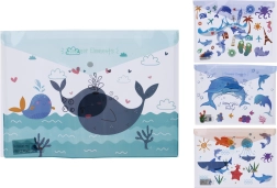 Cartellina con bottone a pressione 35,8x26 cm - Mondo Marino