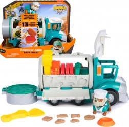 Paw Patrol Rubble & Crew – camion da costruzione Nonno Gravel con figurina e sabbia cinetica