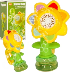 Pistola automatica per bolle di sapone a forma di fiore con effetti luminosi