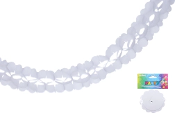 Ghirlanda di carta bianca 3,6 m