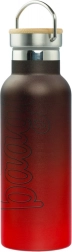 BAAGL Thermos con tappo in bambù Gradiente rosso-nero
