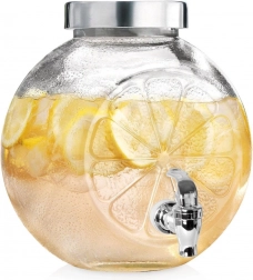 Dispenser per bevande in vetro con rubinetto 5,4 l