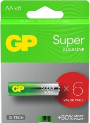 Batterie alcaline GP Super AA 6pezzi