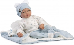 Guca bambola realistica neonato con corpo in tessuto morbido 38 cm