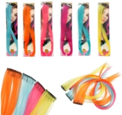 Extension colorata con clip 50 cm - 1 pezzo