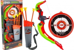 Arco e Frecce con Ventose Verde per Bambini