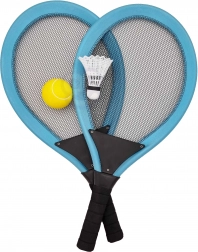 set sportivo per bambini di racchette da tennis e badminton Woopie