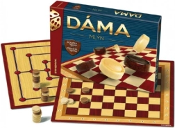 Dama e Mulino con pezzi in legno gioco da tavolo