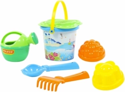 Set da sabbia con piccolo secchiello e setaccio