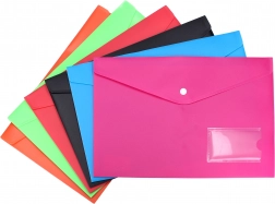 Cartella in plastica PP con bottone A4