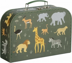 A Little Lovely Company set di due valigette in cartone per bambini con motivo di animali del bosco – Animali