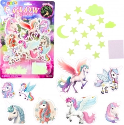 Adesivi fluorescenti da parete – unicorni e stelline