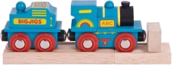 Locomotiva Blu con Tender e 2 Binari di Bigjigs Rail