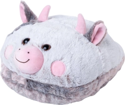 Cozy Noxxiez mucca pantofola riscaldante in peluche per i piedi