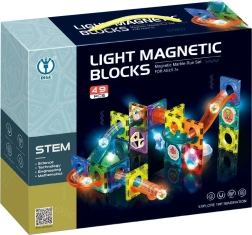 Pista magnetica luminosa con biglie 49 pz