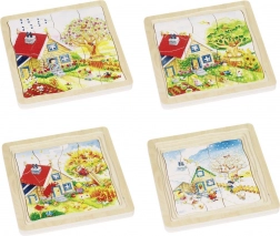 Puzzle in legno educativo Stagioni dell'anno