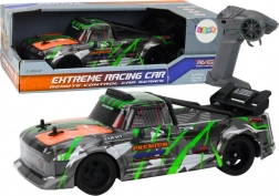Auto RC 1:16 con ruote in silicone per drift, grigio‑verde