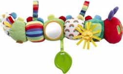 Giocattolo tessile Il Piccolo Bruco Maisazio – sonaglio e massaggiagengive attivo in peluche