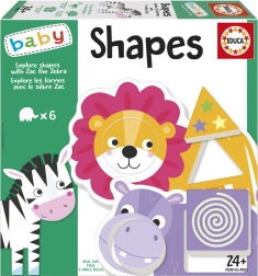 EDUCA baby gioco a incastri Esplora le forme con la zebra Zak (6 × 2 pezzi)