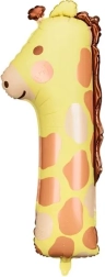 palloncino in foil giraffa numero 1 - 42 x 90 cm