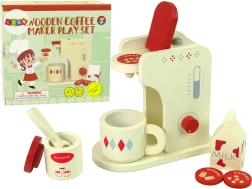 Macchina del caffè in legno per bambini con accessori