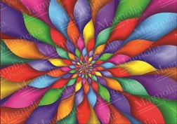 Puzzle petali arcobaleno 1000 pezzi