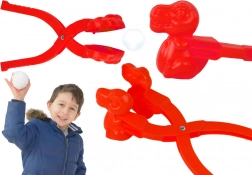 Creatore di palle di neve dinosauro rosso