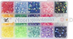 Set di gemme neon da 6 mm, 15 colori