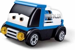 Sluban auto a molla Camion cisterna blu con occhi