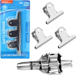 Set di clip metalliche per ufficio 75 mm 3 pz