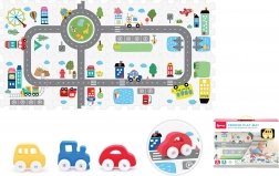 Blocchi morbidi in schiuma con macchinina – città, 8 pz