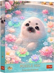 Puzzle Premium Plus Cuteness Overload Sladká tuleň - 500 pezzi