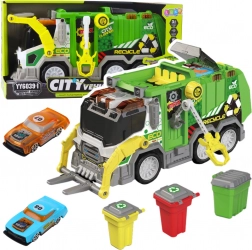 Camion della nettezza urbana con luci e suoni