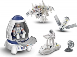 Set spaziale con razzo e 2 figurine di astronauti