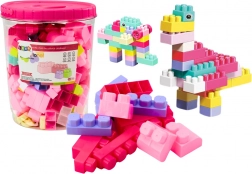 Set educativo di costruzioni nel secchiello, 160 pz di blocchi colorati