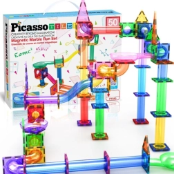 Pista magnetica per biglie PICASSO – set di costruzione 50 pz