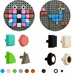 Set di mollette Masterkidz a forma di forme geometriche 64 pz per lavagne STEM