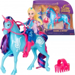 Unicorn Academy Isabel e River – figurina della ragazza con unicorno e accessori