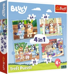 Puzzle Bluey e amici 4 in 1