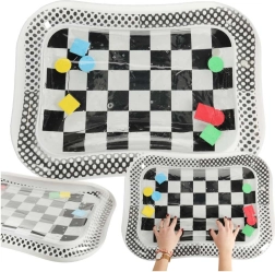 Gioco d'acqua a contrasto per bambini - Scacchiera in bianco e nero 65x50 cm