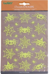Adesivi fosforescenti ragni 25 × 14,4 cm Halloween