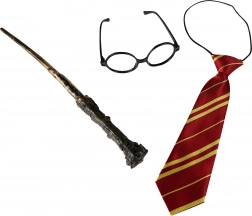 Set da mago con occhiali e cravatta
