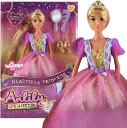Woopie bambola principessa Lili con capelli lunghi e accessori